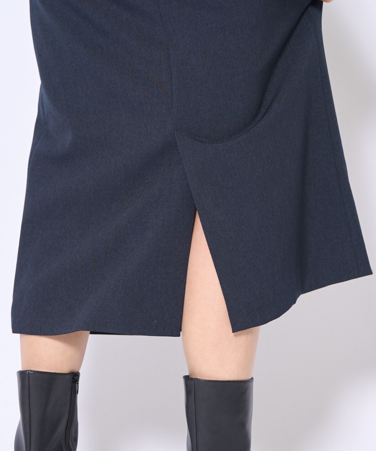 アンドクチュール「センターZIPスカート」|タイト|