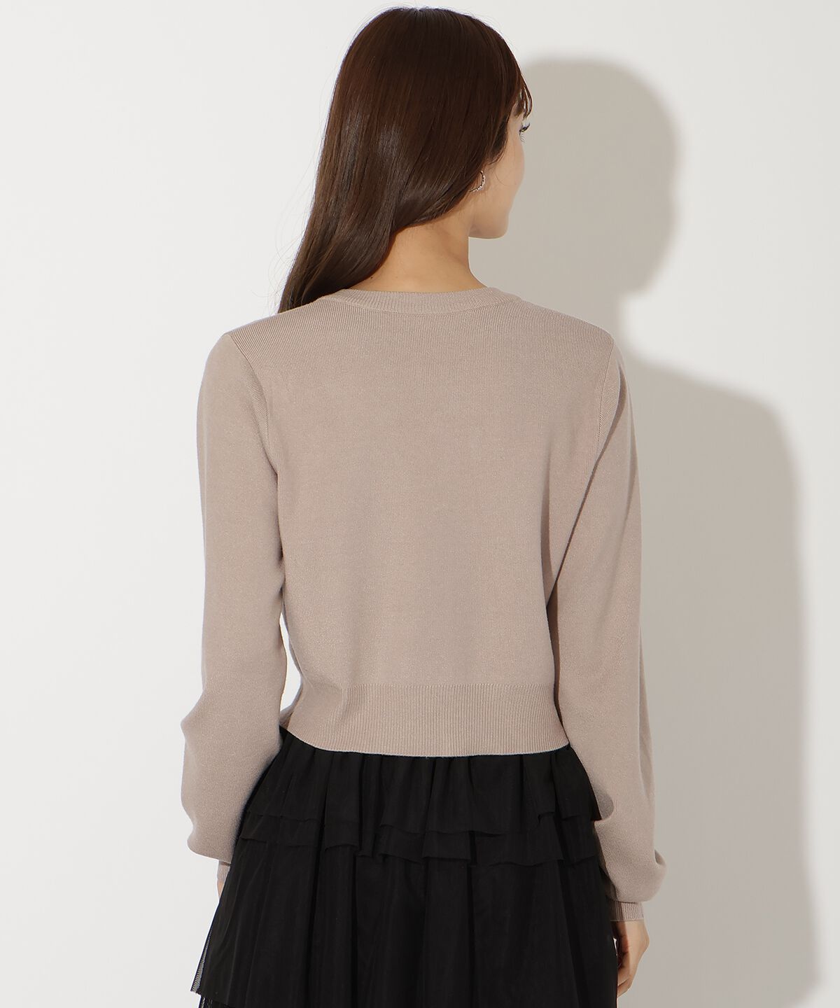 アンドクチュール「ビジュー&times;パールニットカーディガン」|カーディガン|