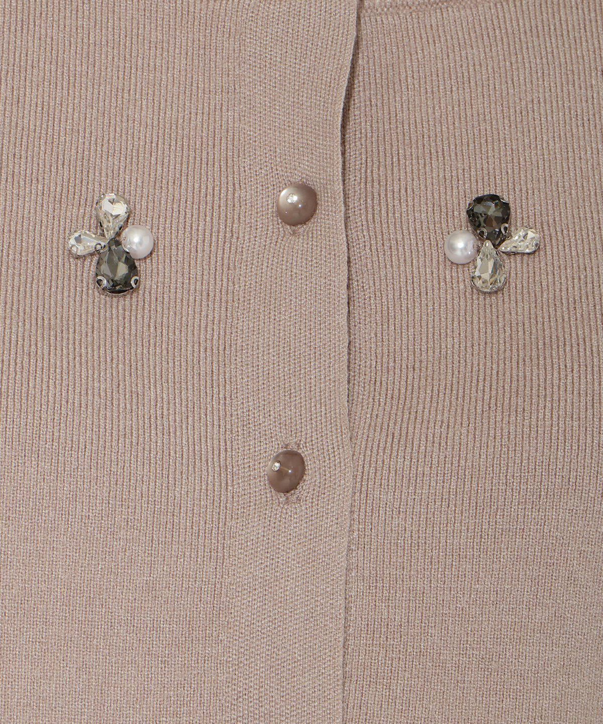 アンドクチュール「ビジュー&times;パールニットカーディガン」|カーディガン|