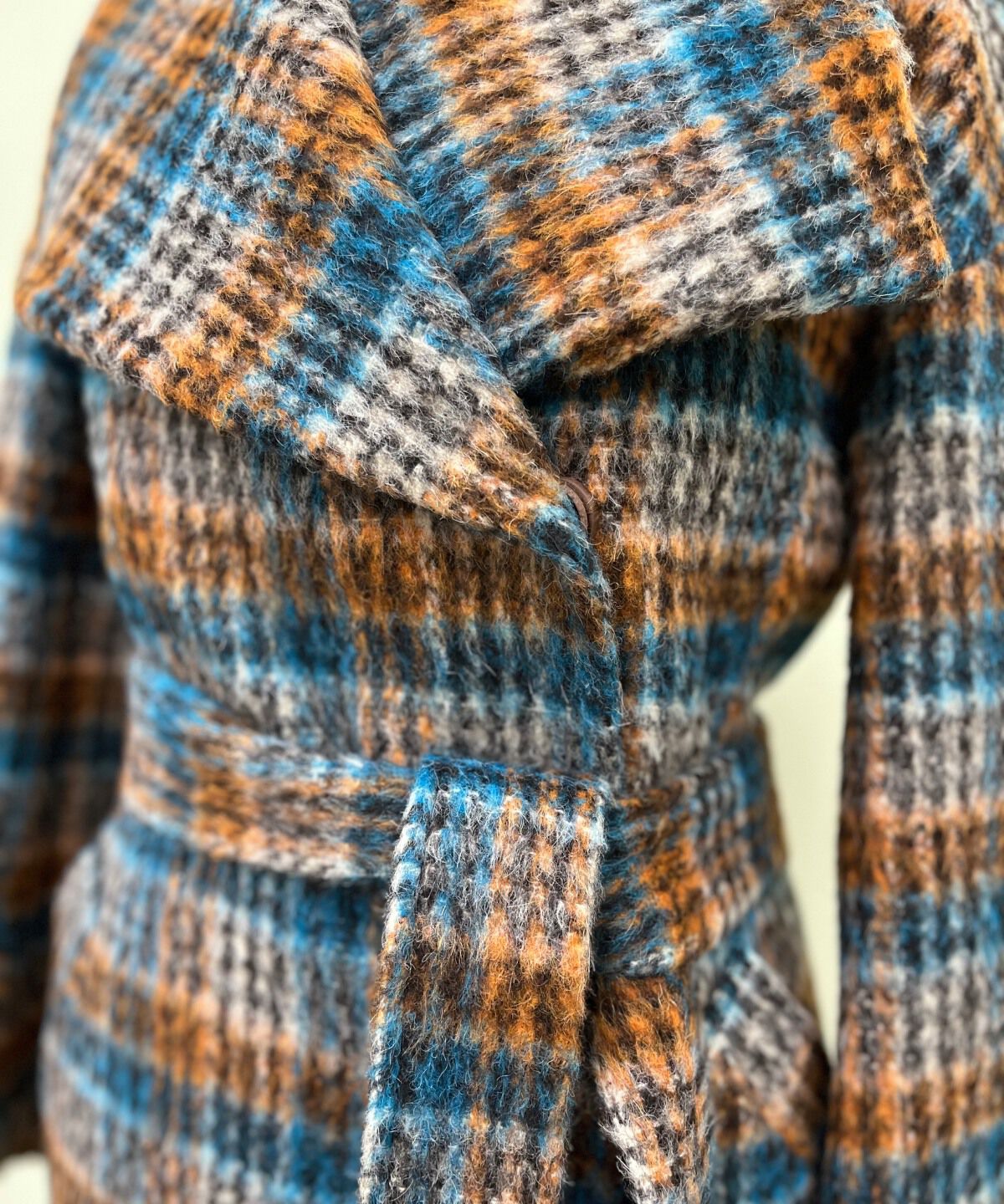 アンドクチュール「アルパカシャギーチェックロングコート」|その他|