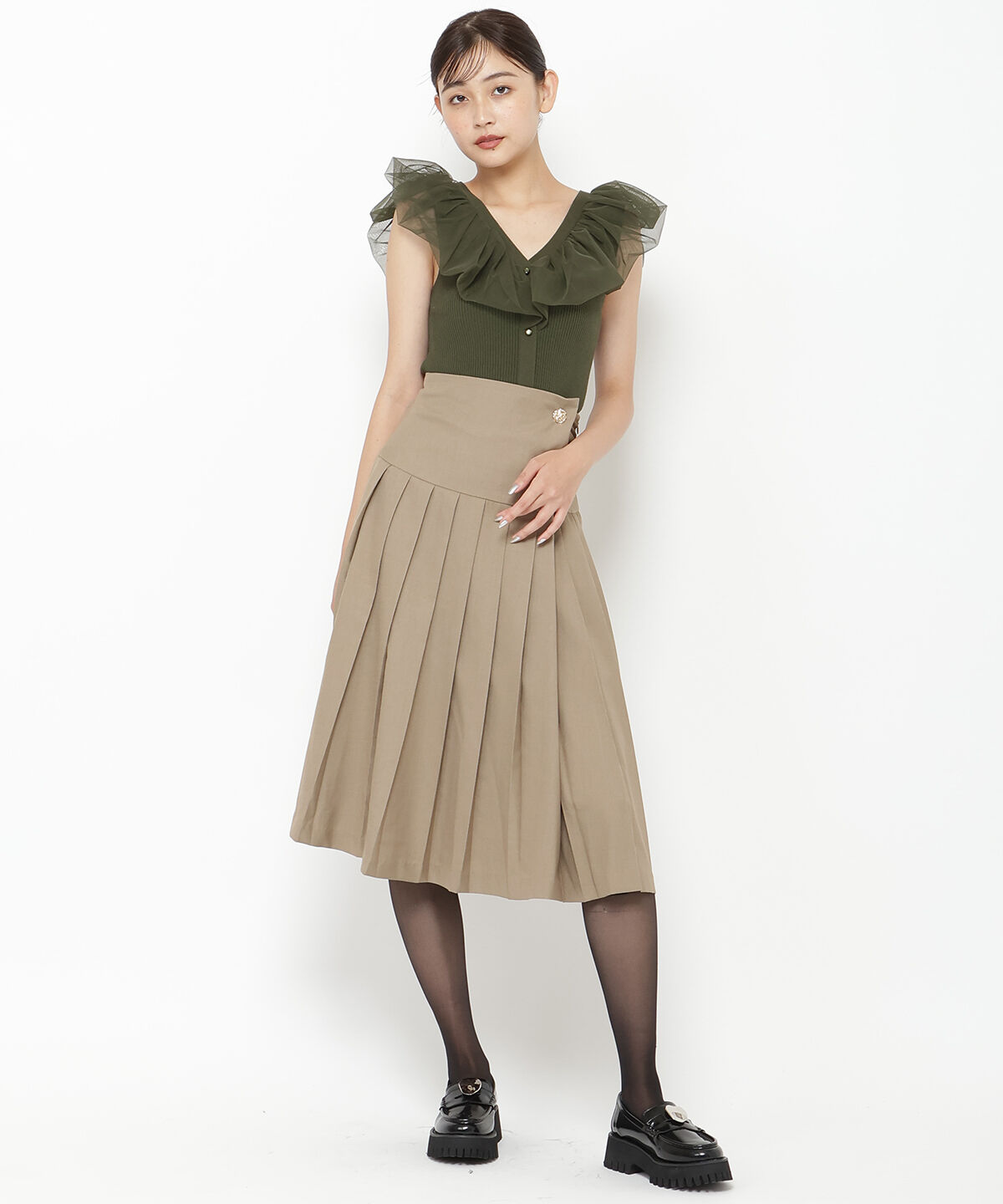 REDYAZEL「チュールドッキングニット」|ニット・セーター|