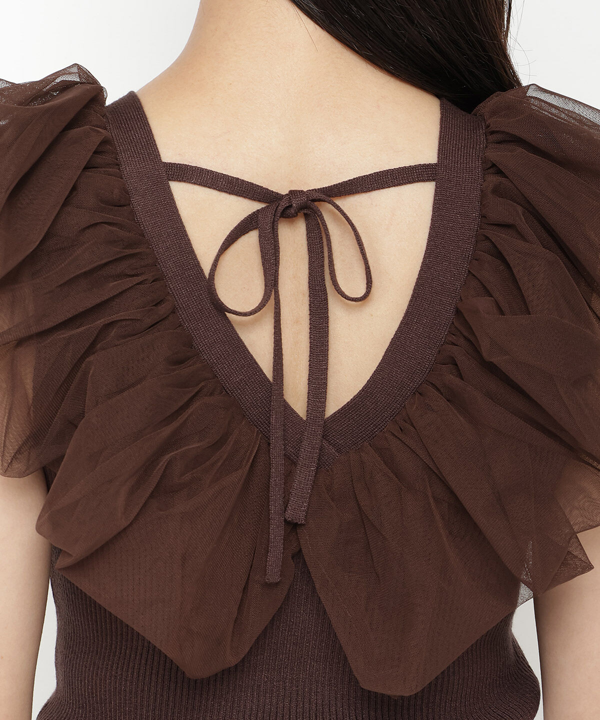 REDYAZEL「チュールドッキングニット」|ニット・セーター|