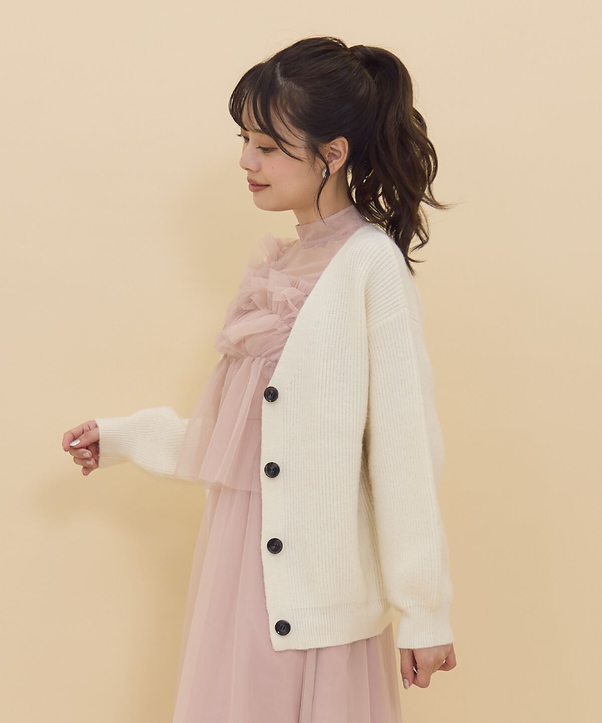 REDYAZEL「Vネックカーディガン」|カーディガン|