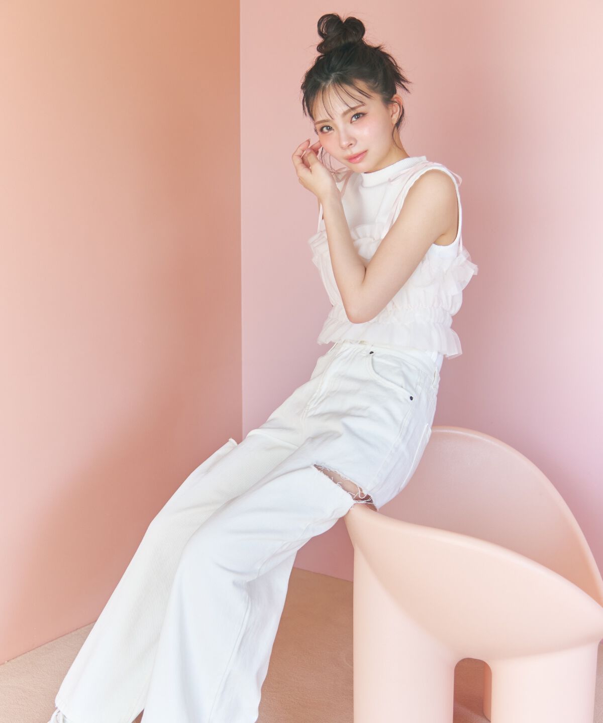 REDYAZEL「チュールビスチェｘノースリカットソー」|Tシャツ・カットソー|