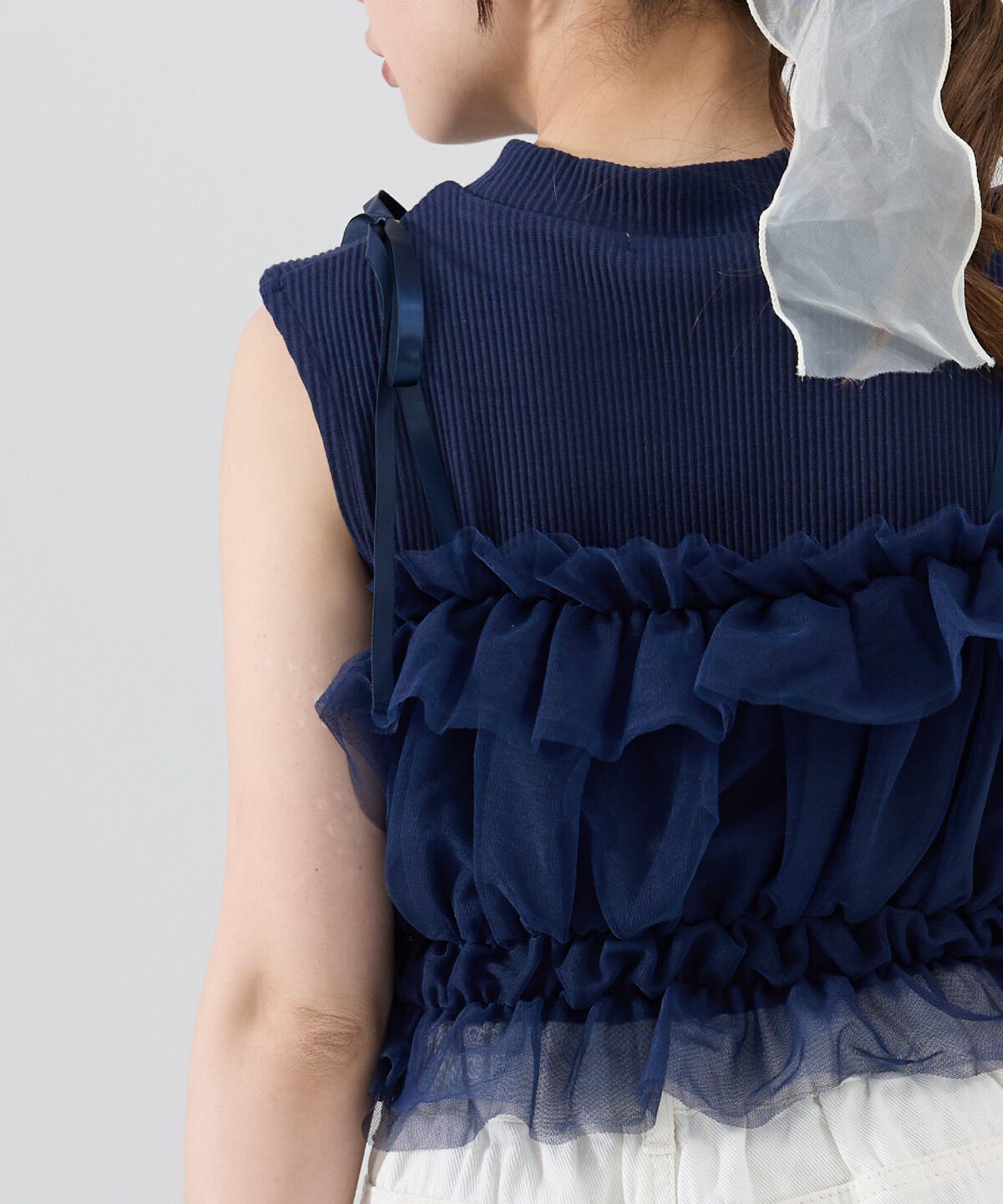 REDYAZEL「チュールビスチェｘノースリカットソー」|Tシャツ・カットソー|