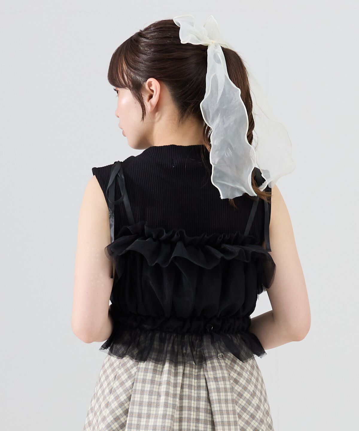 REDYAZEL「チュールビスチェｘノースリカットソー」|Tシャツ・カットソー|