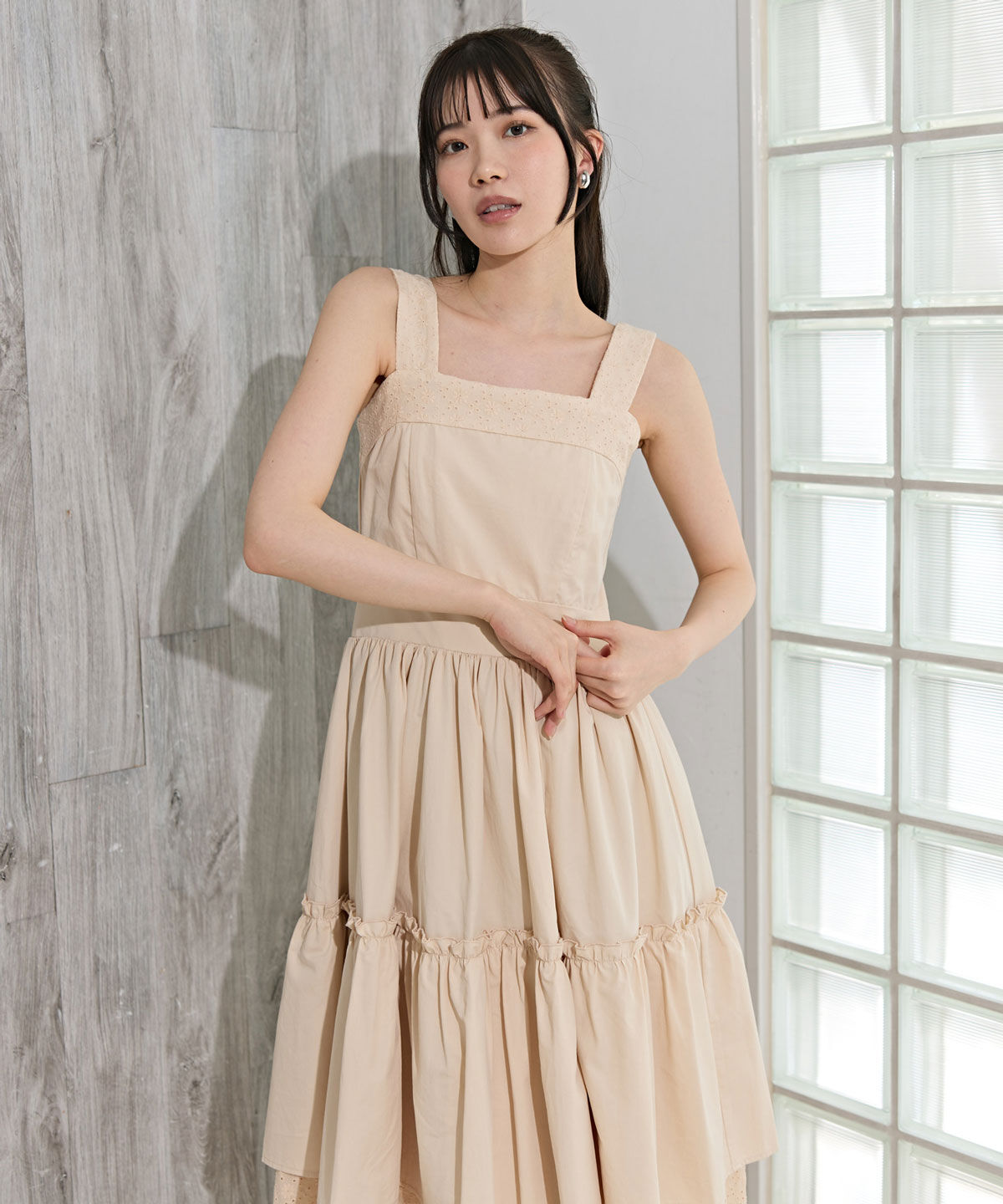 REDYAZEL「コットンレースティアードワンピース」|ワンピース|