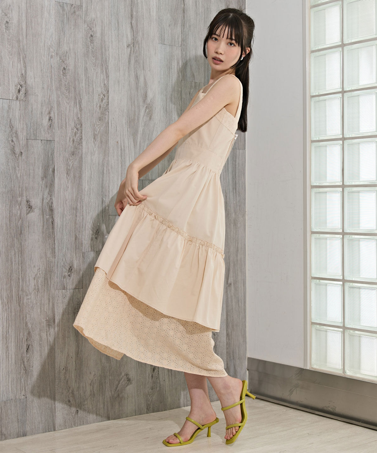 REDYAZEL「コットンレースティアードワンピース」|ワンピース|