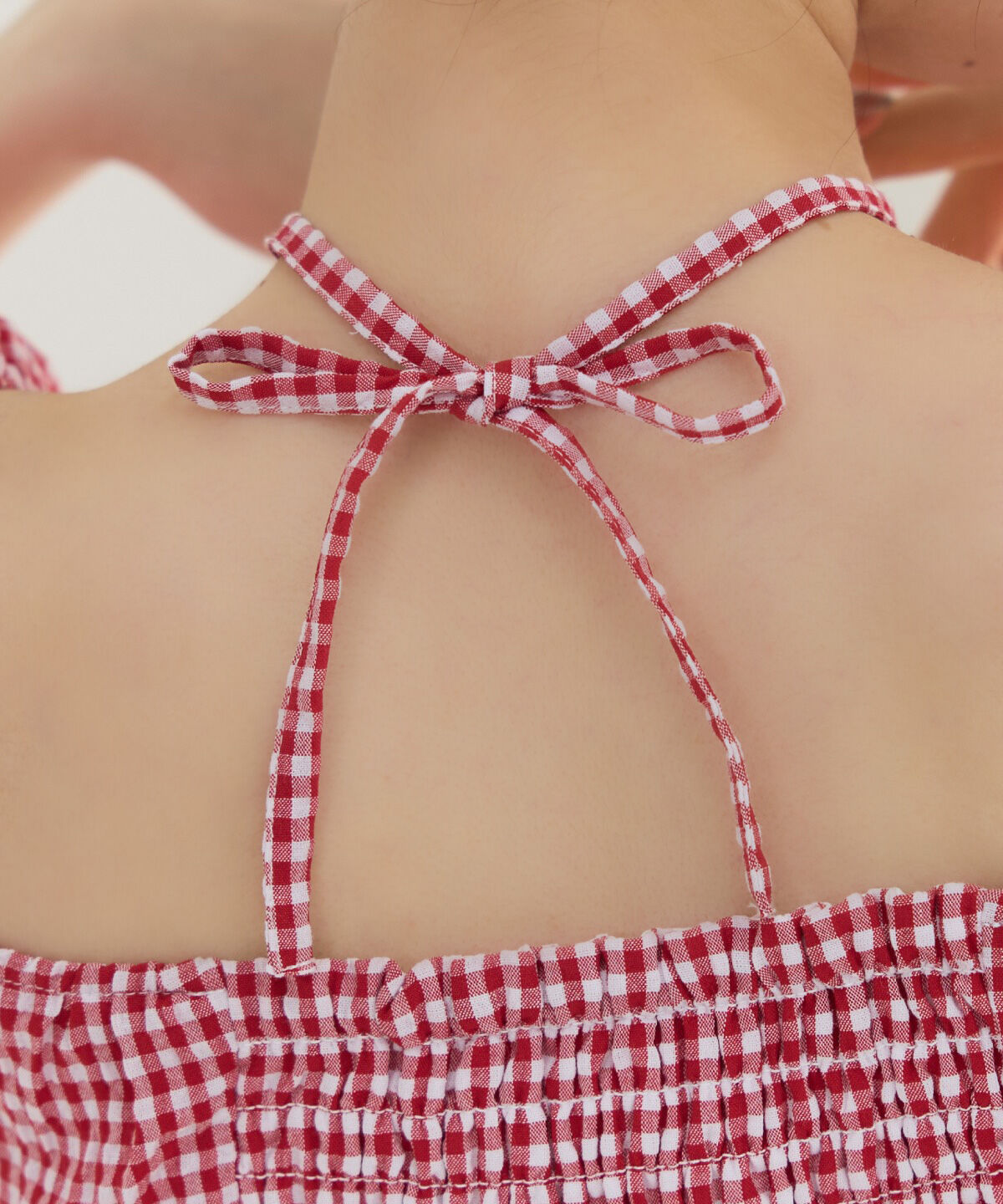 REDYAZEL「クロスリボンギンガムチェックマーメイドワンピース」|ワンピース|