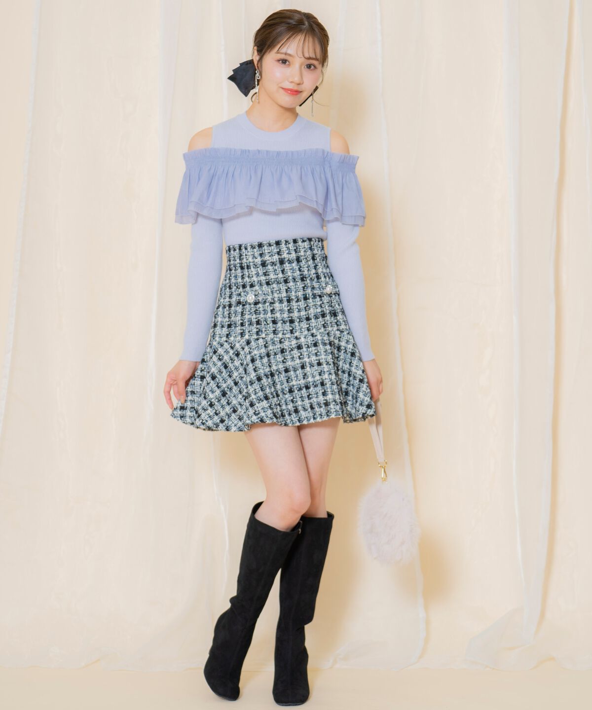 WILLSELECTION「シアーフリルニット」|ニット・セーター|