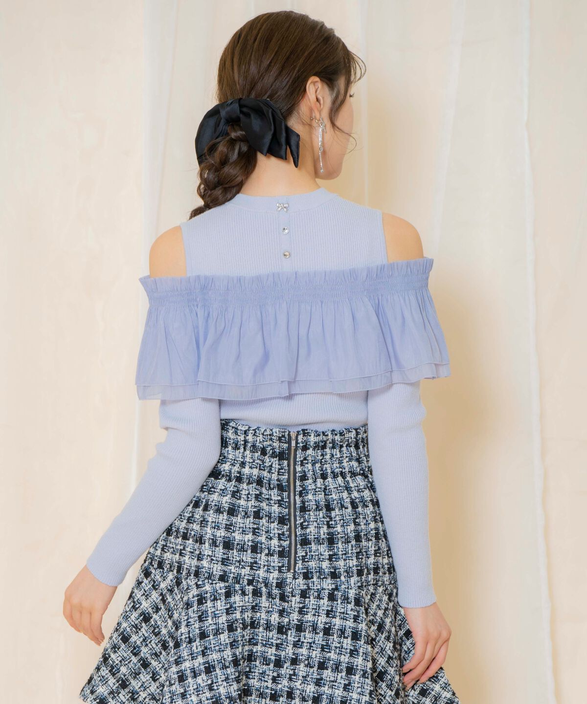 WILLSELECTION「シアーフリルニット」|ニット・セーター|