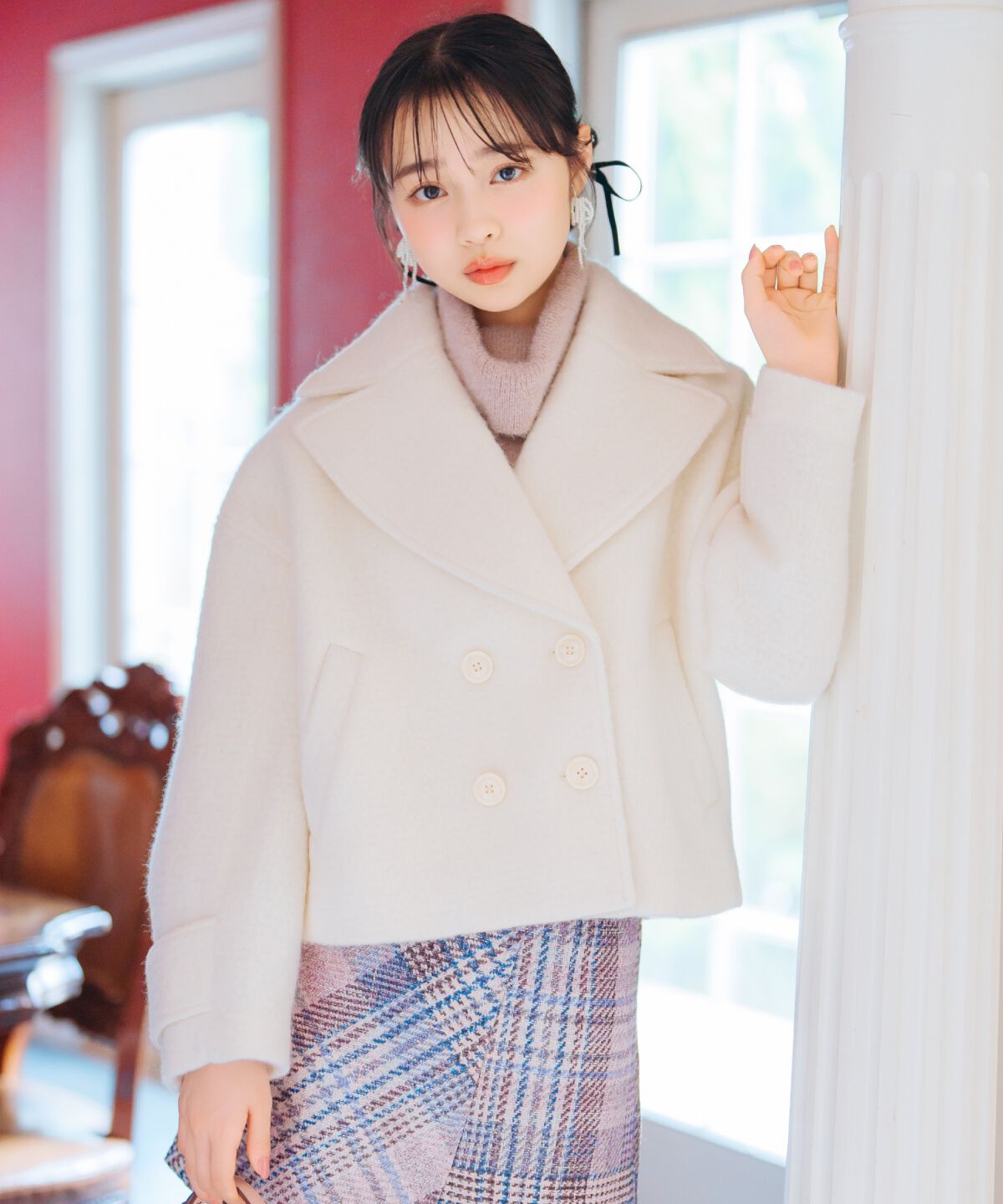 WILLSELECTION「Wボタンシャギーショートコート」|その他|