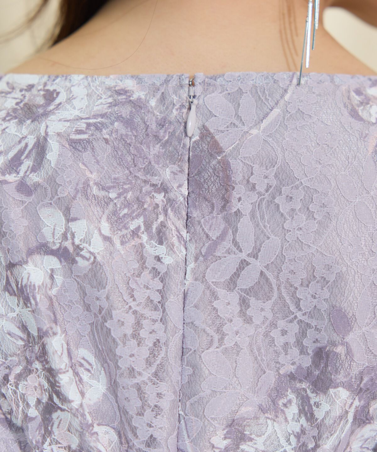 WILLSELECTION「ニュアンスフラワーレースプリントワンピース」|ワンピース|