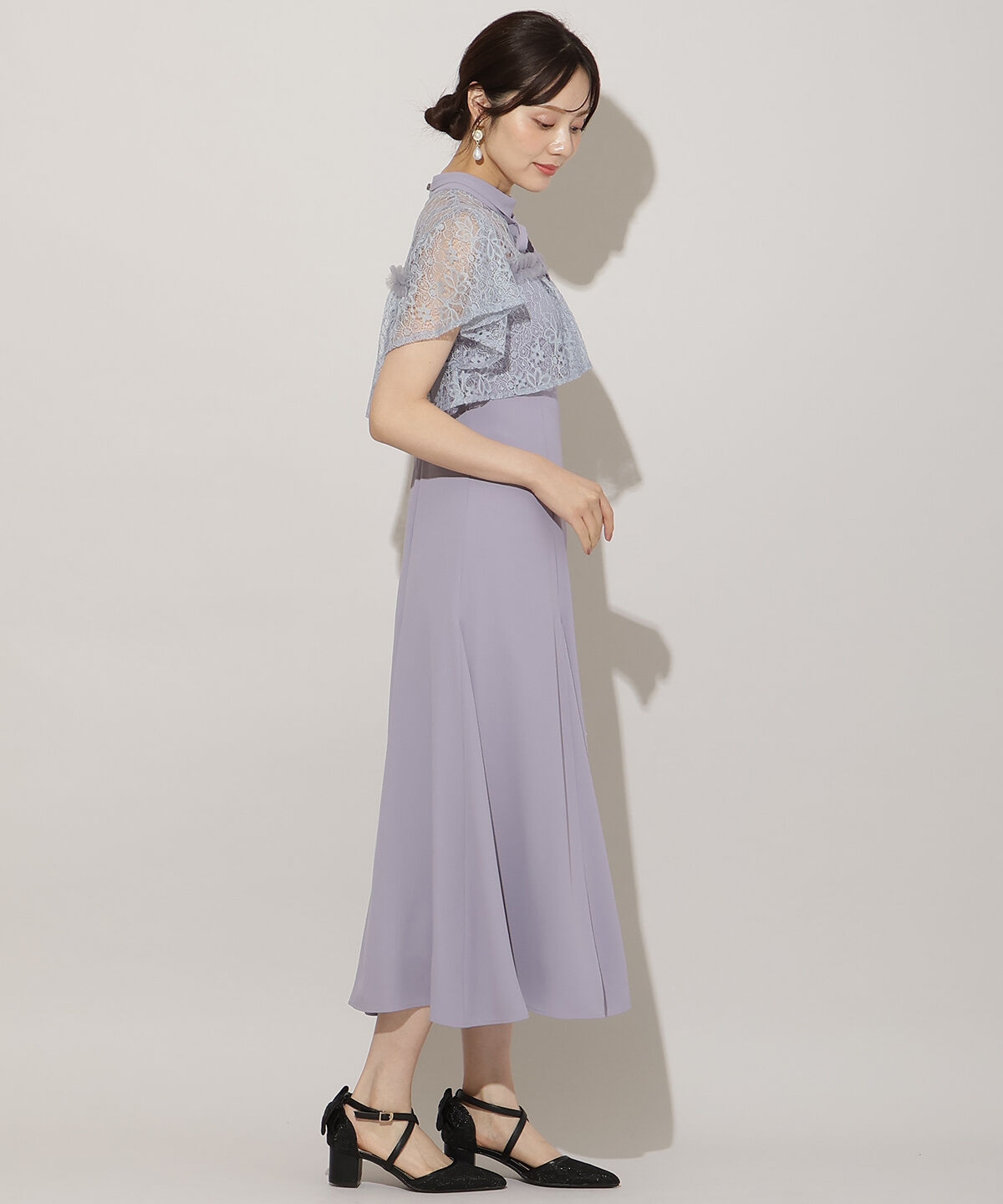 WILLSELECTION「タックリボンレースブラウス&times;バックレースアップワンピース」|ドレス|