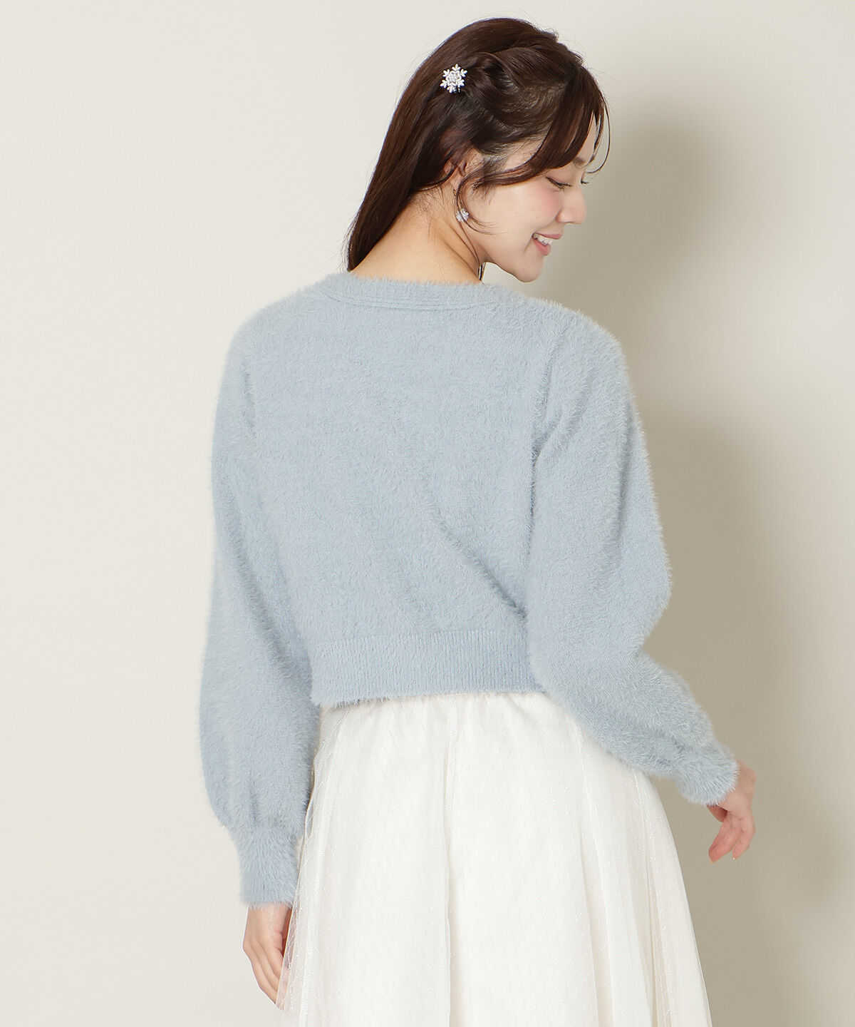 WILLSELECTION「リボンボタンフェザーカーディガン」|カーディガン|