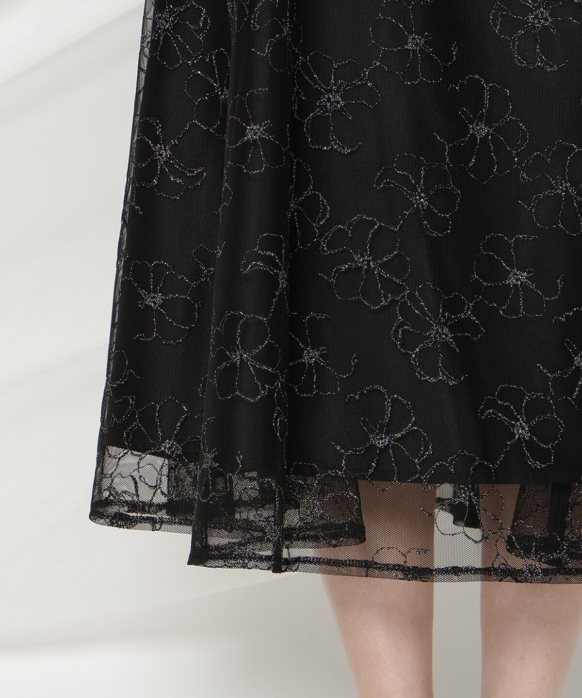 WILLSELECTION「パイピングラインレースフリルワンピース」|ドレス|