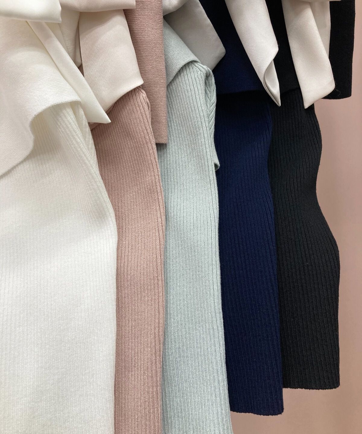 WILLSELECTION「リボンオフショルハーフスリーブニット」|ニット・セーター|