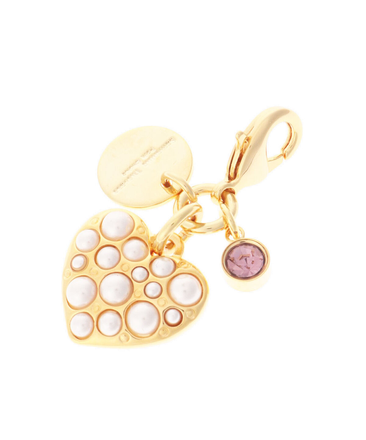 Samantha Thavasa Petit Choice「パールハートファスナーチャーム」|チャーム・キーホルダー|ホワイト