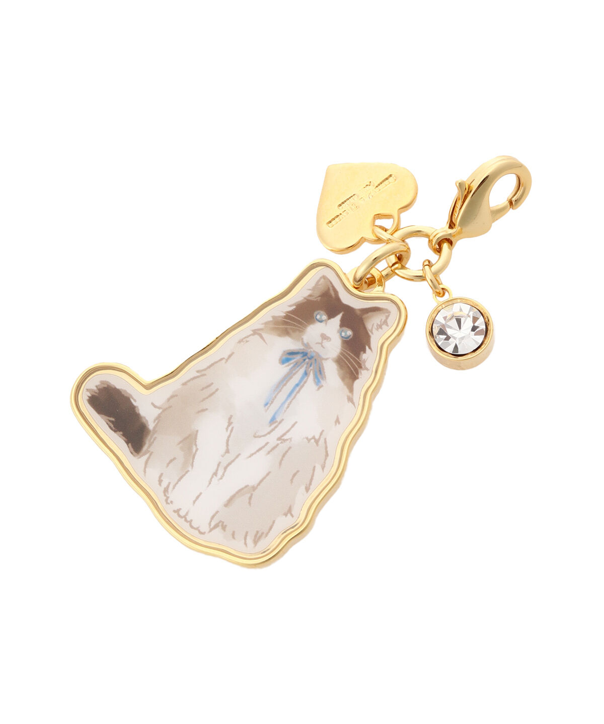 Samantha Thavasa Petit Choice「オリジナルキャットファスナーチャーム(ラグドール)」|チャーム・キーホルダー|ゴールド