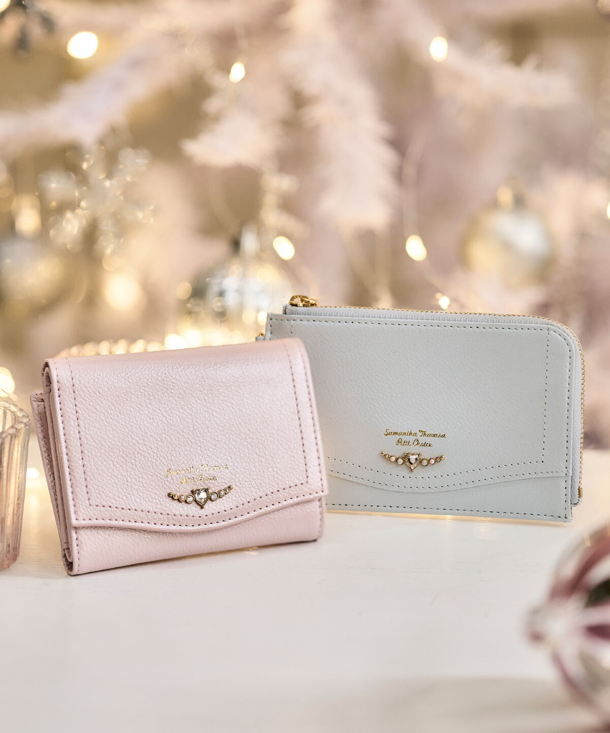 Samantha Thavasa Petit Choice「クリアハートビジュー 折財布」|財布|
