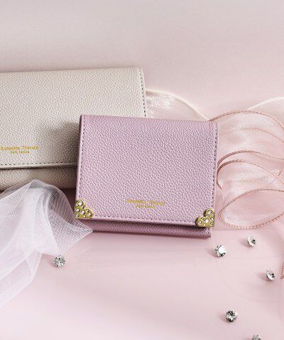 Samantha Thavasa Petit Choice「ハート金具 折財布」|財布|ピンク