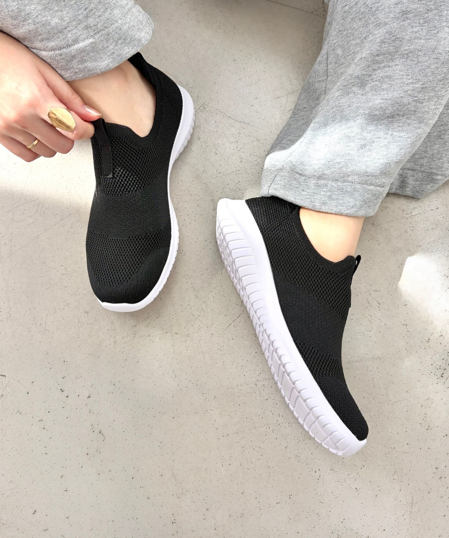 ORiental TRaffic「【累計19万足突破 】 ニット スニーカー /3709 柔らかい 伸縮性 軽量」|スニーカー|