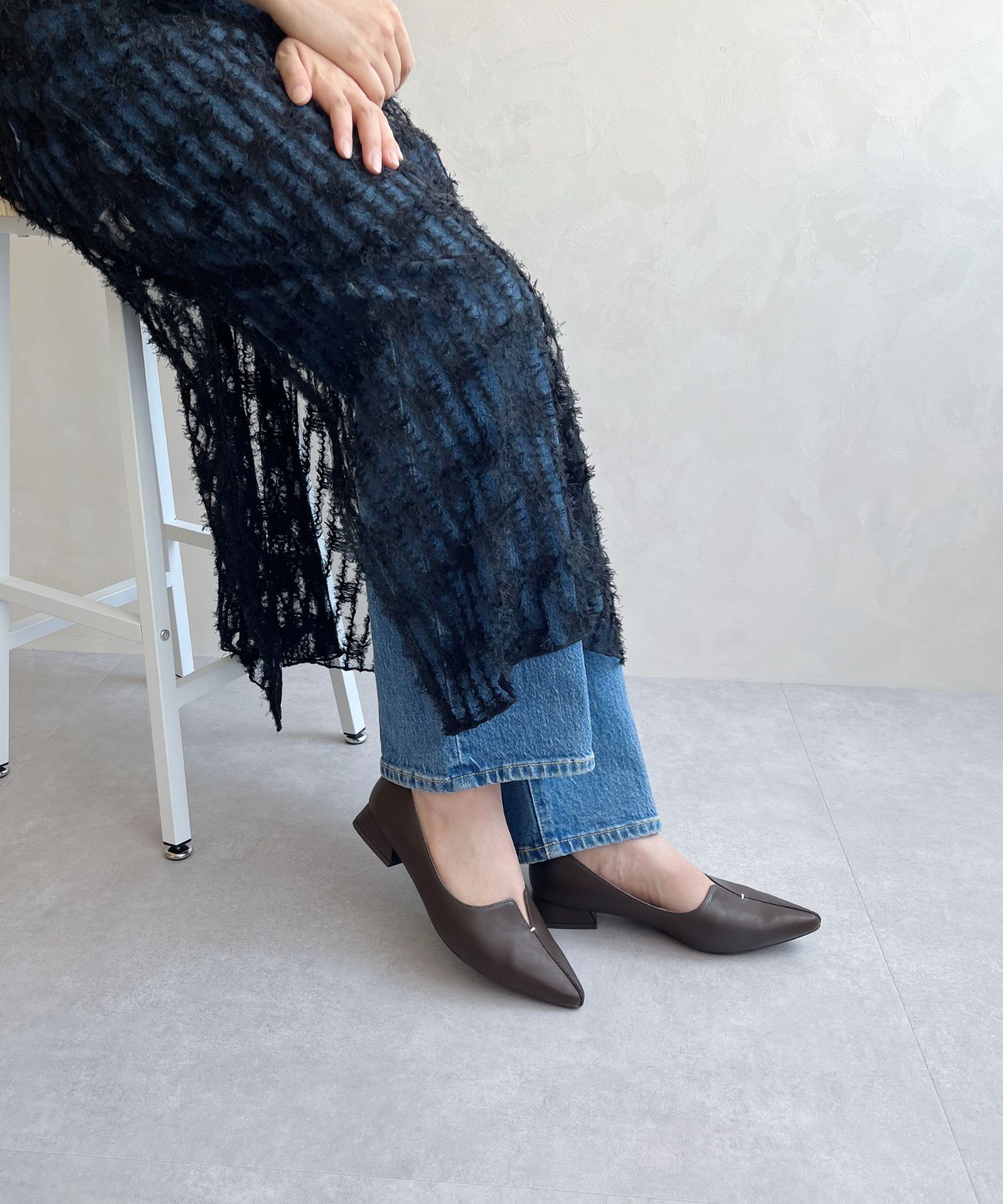 ORiental TRaffic「【WEB限定/累計2万足突破】フレア ヒール ポインテッドトゥ パンプス /45301 ヒール2.8ｃｍ 通勤靴 」|パンプス|