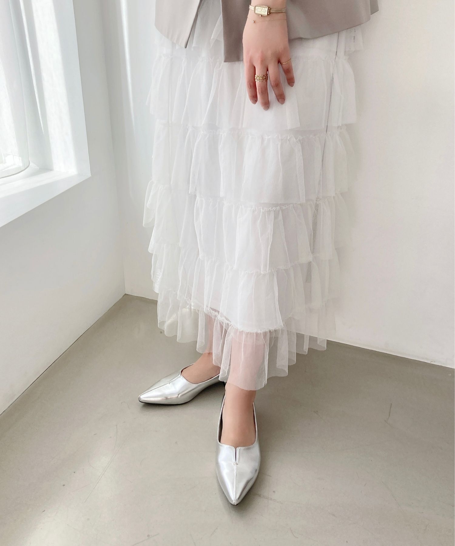 ORiental TRaffic「【WEB限定/累計2万足突破】フレア ヒール ポインテッドトゥ パンプス /45301 ヒール2.8ｃｍ 通勤靴 」|パンプス|