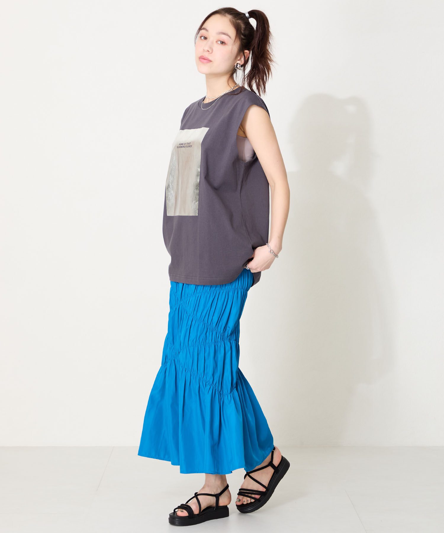 ORiental TRaffic「【WEB限定】チューブストラップスポーツサンダル/55204 厚底　スポサン 人気」|サンダル|