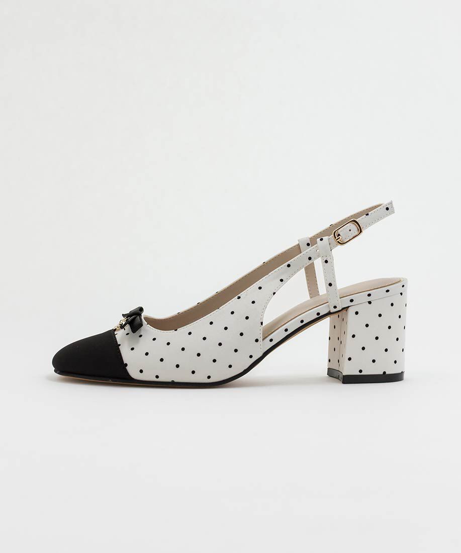  「ミニリボンバックストラップパンプス」|パンプス|