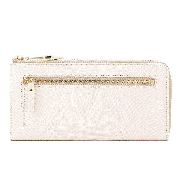 TOPKAPI 「イタリアンレザー・リザード型押し・Lファスナー長財布マチ付き LUCIA[ルチア]」|財布|クリーム