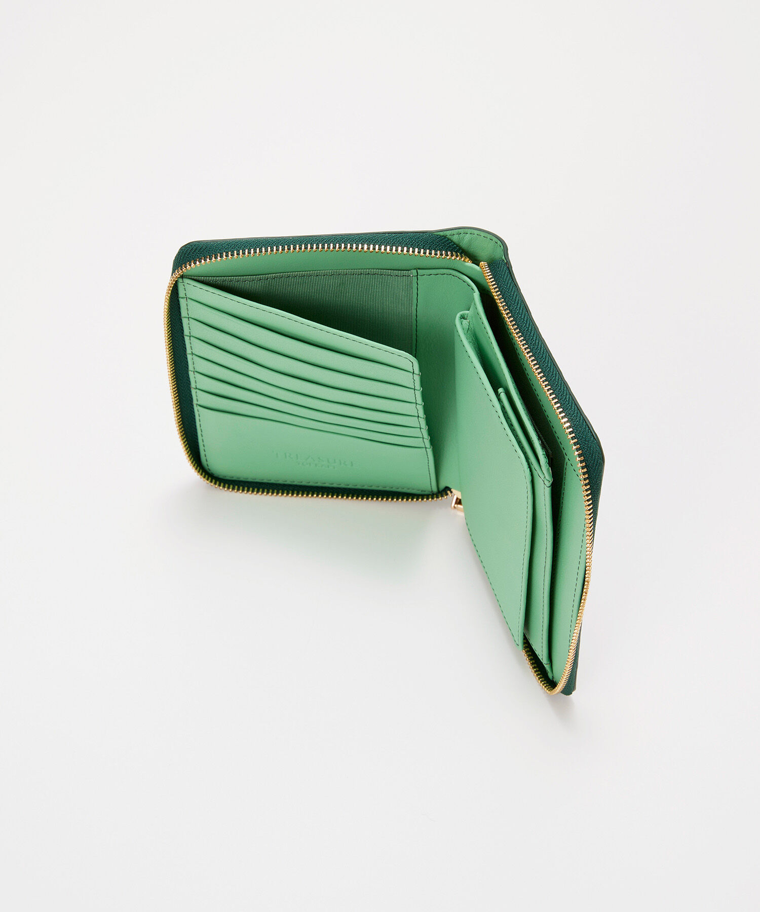 TOPKAPI BREATH「【TREASURE TOPKAPI】ローズエンボス ツヤ レザー ラウンドファスナー 二つ折り財布/パスポート対応」|財布|