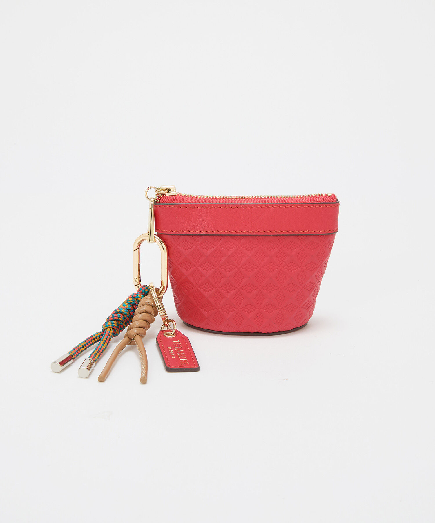 TOPKAPI TREASURE「【TREASURE TOPKAPI】スムースレザー 幾何柄 マルチケース バッグチャーム」|財布|