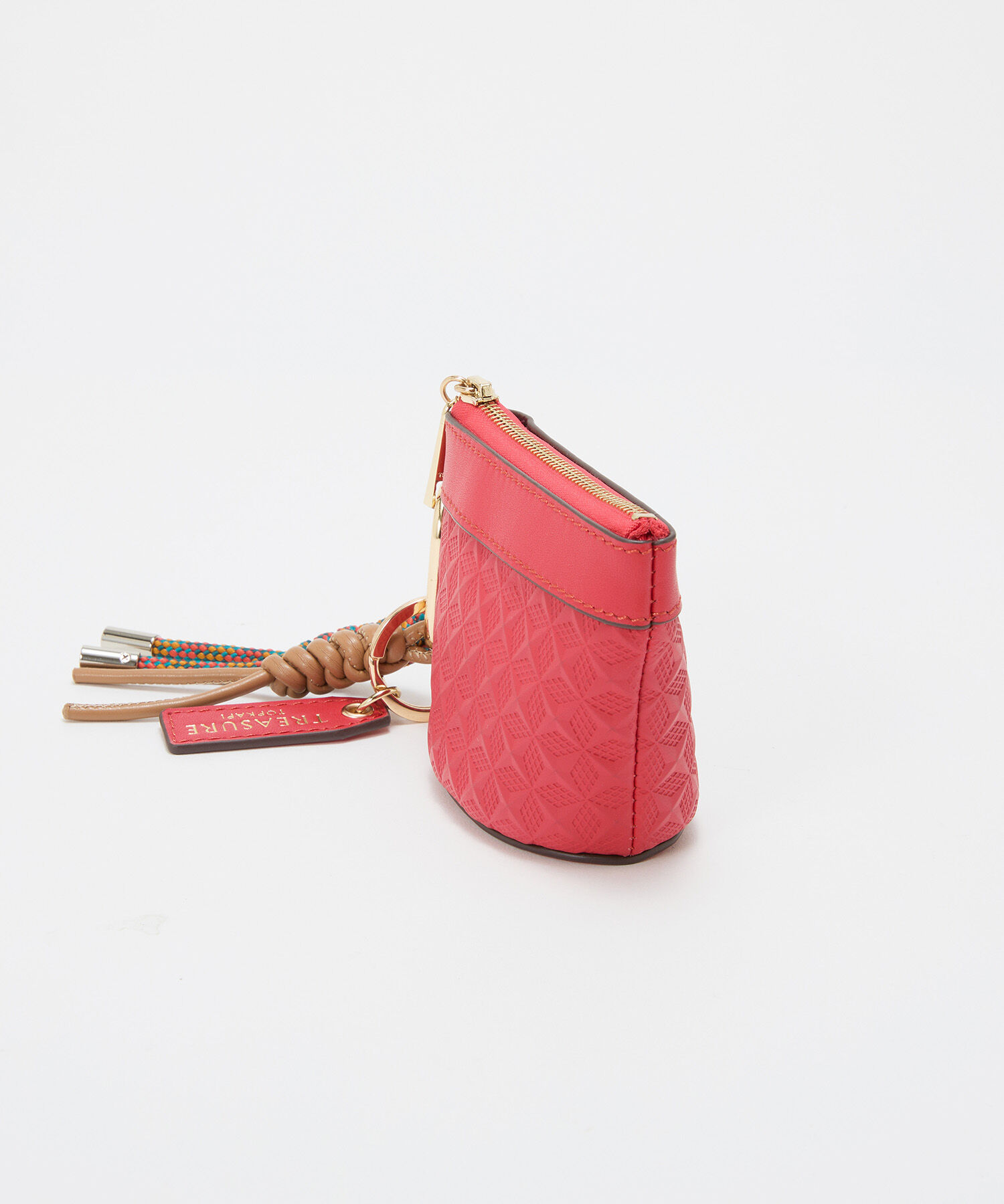 TOPKAPI TREASURE「【TREASURE TOPKAPI】スムースレザー 幾何柄 マルチケース バッグチャーム」|財布|