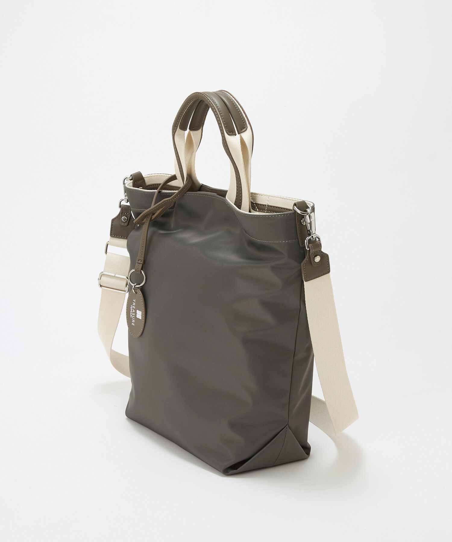 TOPKAPI TREASURE「【TREASURE TOPKAPI】ストライプハンドル ナイロン 縦型 2way トートバッグ A4対応」|トートバッグ|