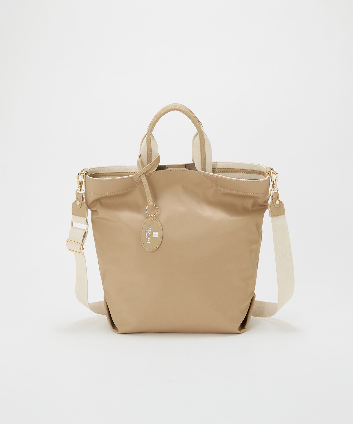 TOPKAPI TREASURE「【TREASURE TOPKAPI】ストライプハンドル ナイロン 縦型 2way トートバッグ A4対応」|トートバッグ|