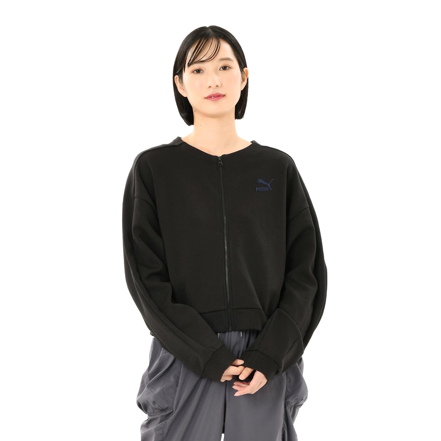 PUMA「【PUMA ｳｪｱ】W T7 MX TRACK JACKET」|ポロシャツ|ブラック