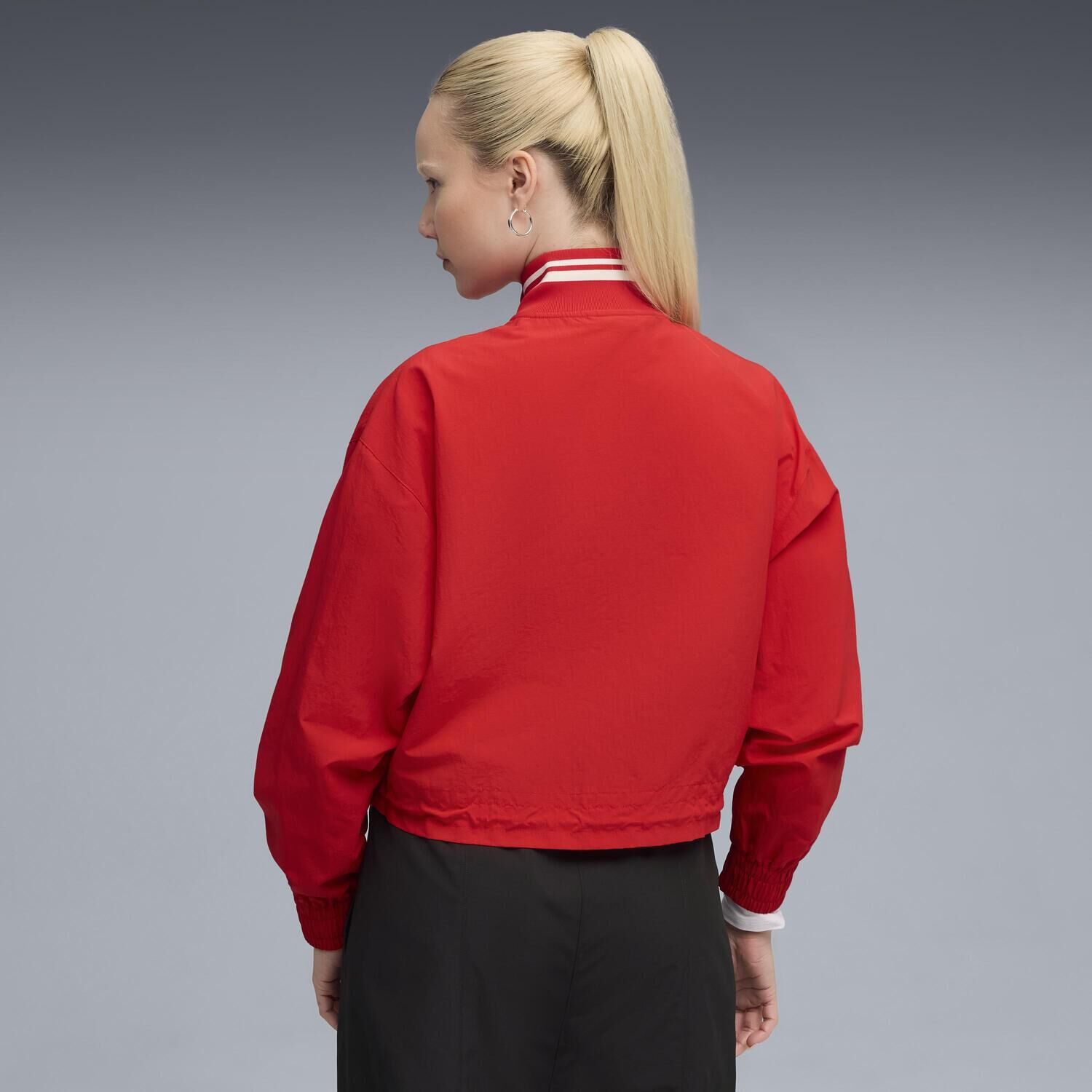 PUMA「【PUMA ｳｪｱ】W PREMIUM ESS RELAXED WV JKT」|ポロシャツ|