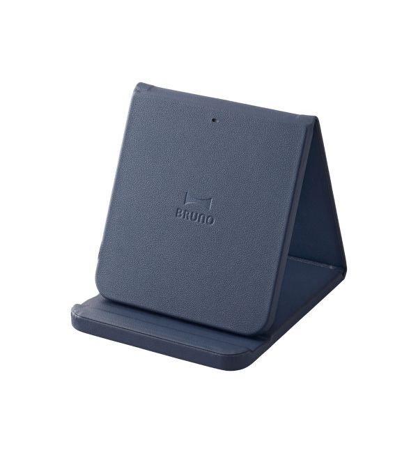 BRUNO「ワイヤレスチャージャー 折りたたみスタンド」|電化製品|ネイビー