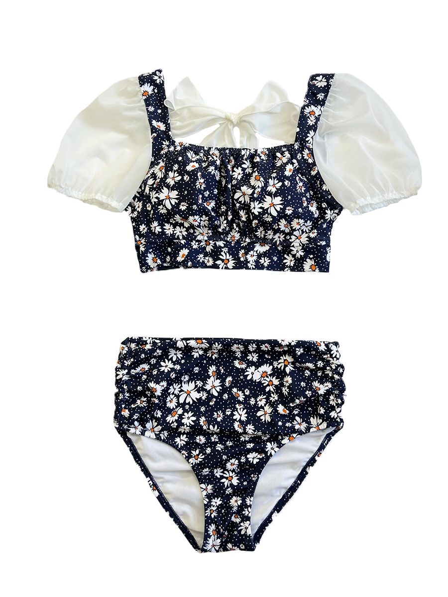 PEAK&PINE「マーガレットドット柄パフスリーブビキニ」|ビキニ|