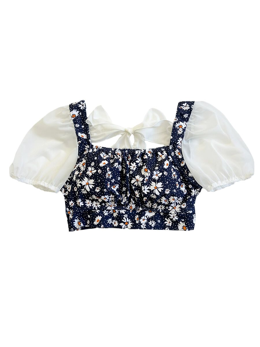 PEAK&PINE「マーガレットドット柄パフスリーブビキニ」|ビキニ|