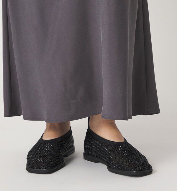 ODETTE E ODILE「スクエアビジューネット フラット10&uarr;」|パンプス|