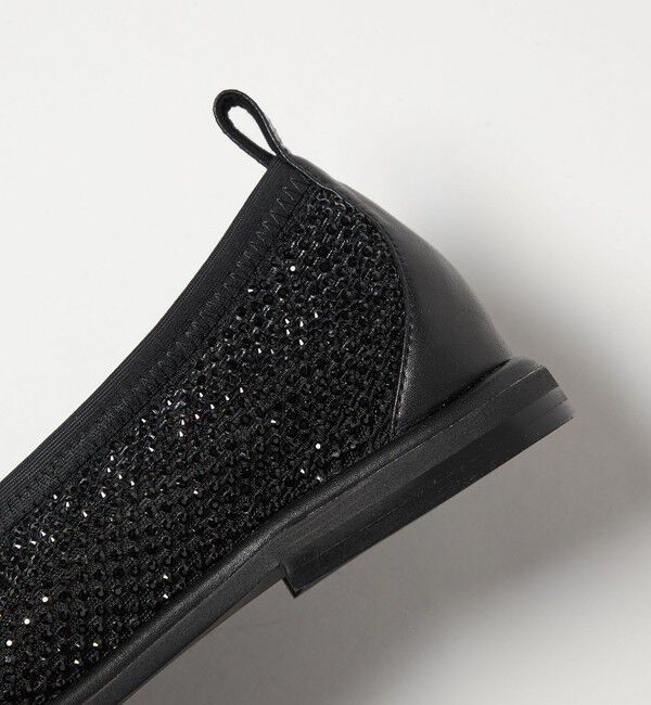 ODETTE E ODILE「スクエアビジューネット フラット10&uarr;」|パンプス|