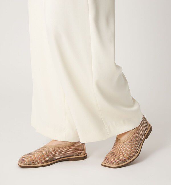 ODETTE E ODILE「スクエアビジューネット フラット10&uarr;」|パンプス|