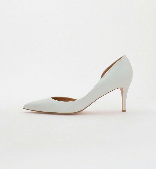 UNITED ARROWS「ポインテッド サイドオープン パンプス」|パンプス|WHITE
