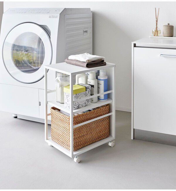 Style for Living「＜tower＞目隠しワゴン スリム 天板付き」|その他|WHITE