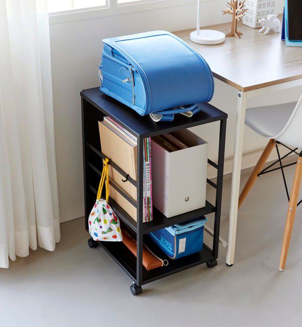 Style for Living「＜tower＞目隠しワゴン スリム 天板付き」|その他|BLACK