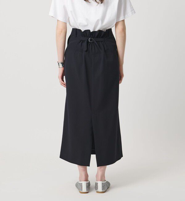 UNITED ARROWS「アセテートポリエステル ベイカースカート」|タイト|