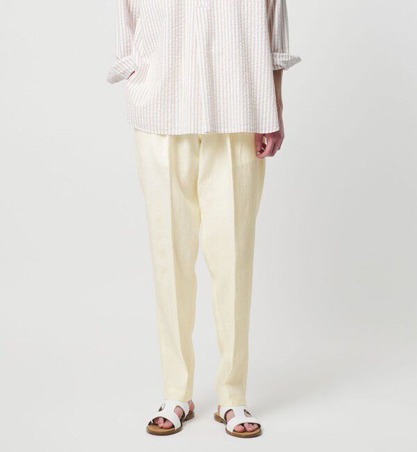 UNITED ARROWS「＜BERWICH＞SAKE/1プリーツ イージー スラックス」|スラックス|OFF WHITE