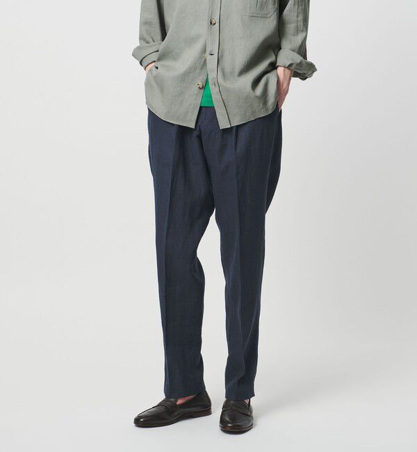 UNITED ARROWS「＜BERWICH＞SAKE/1プリーツ イージー スラックス」|スラックス|NAVY